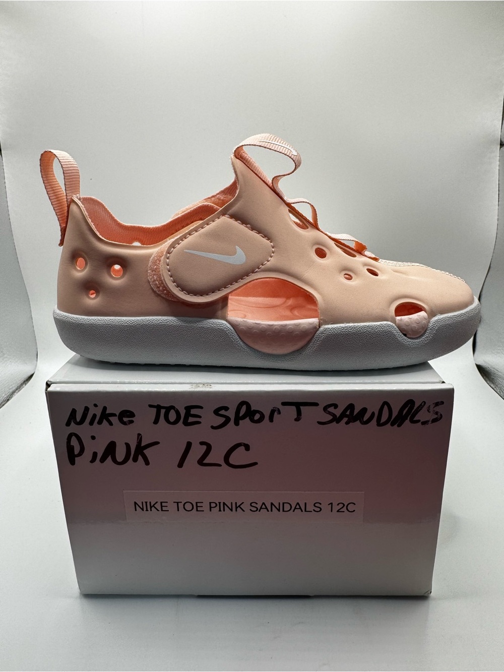 Nike Kids Pink Toe-Loop Sport Sandals